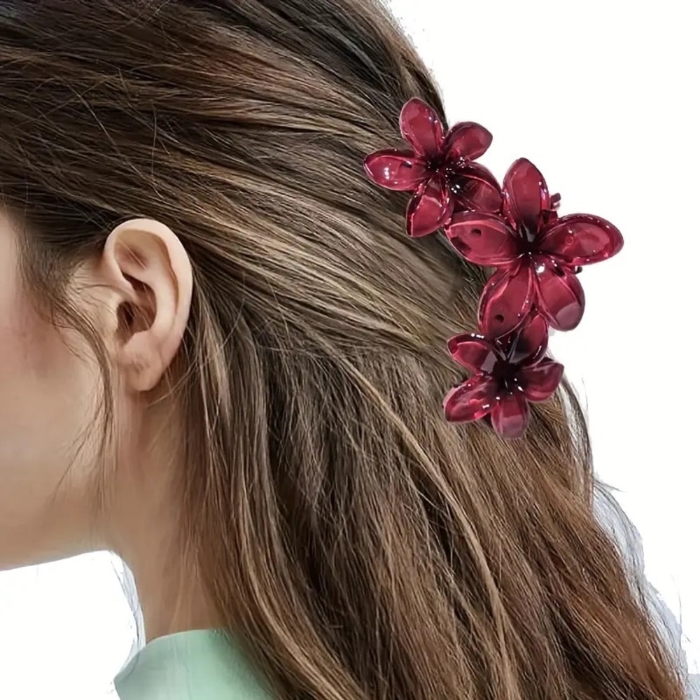 Hawaiian Floral Hair Clip Set - Picture 2 of 6